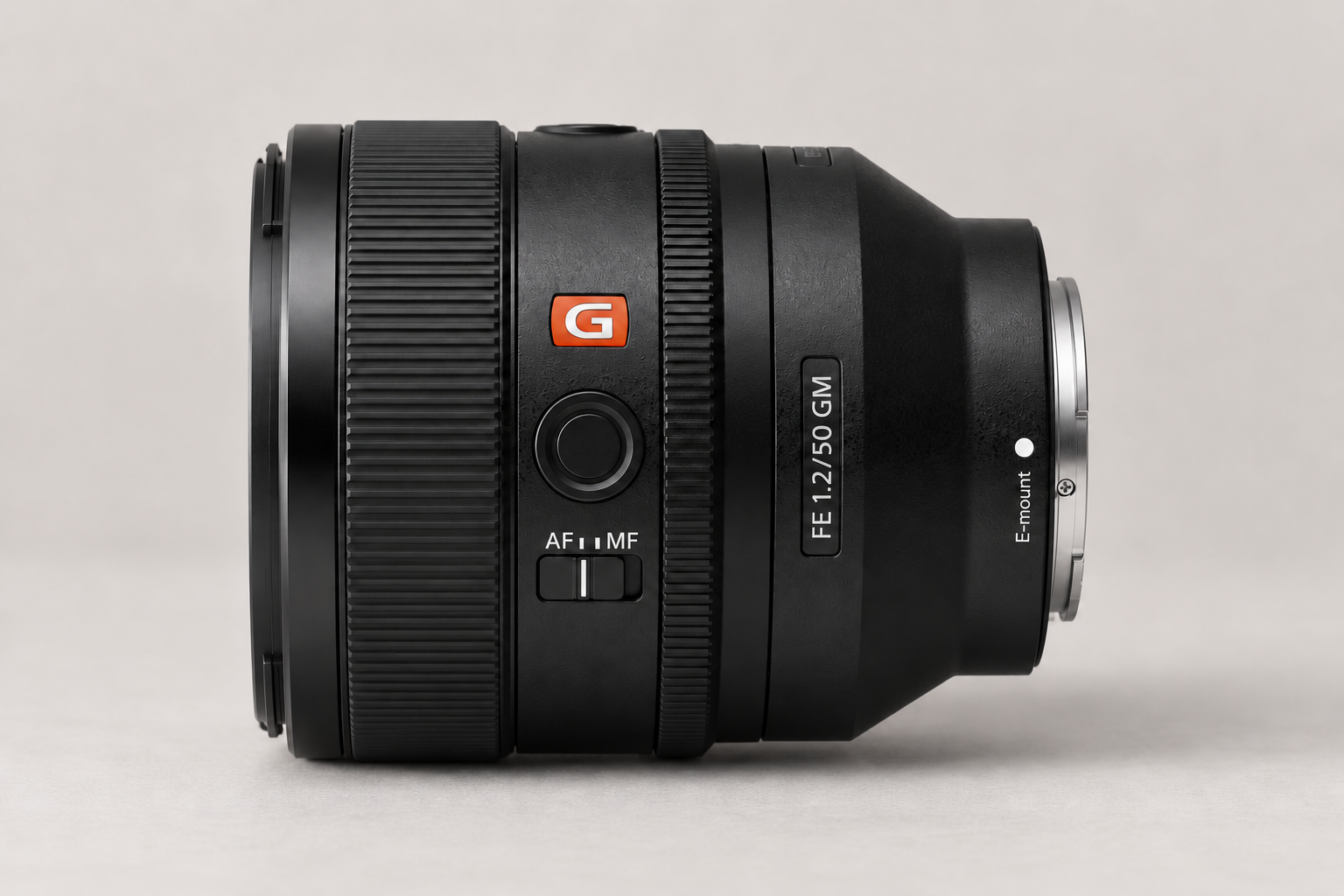 索尼FE 50mm f/1.2 GM型号外观图