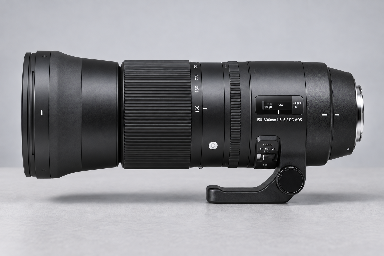 适马 150-600mm DG OS HSM Contemporary C015镜头及脚架座,横版型号图