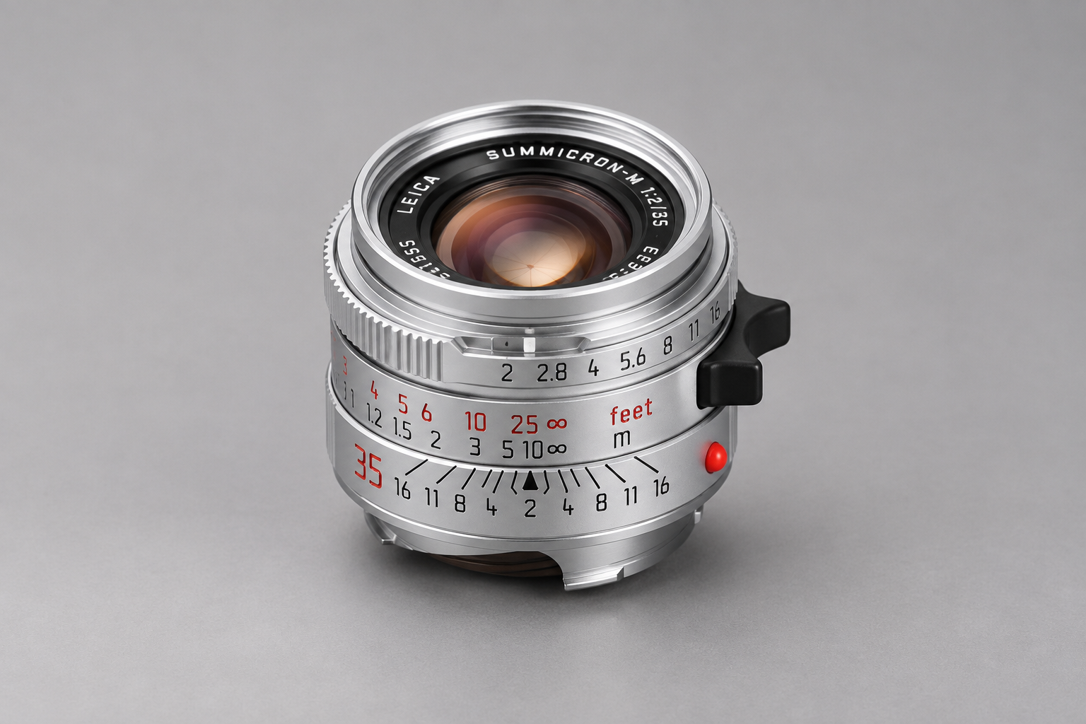 徕卡 Summicron-M 35mm f/2 第四代七片版银色镜头型号图