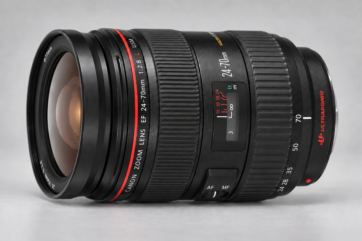 第一代佳能 EF 24-70mm f/2.8 L USM 横向平放型号图