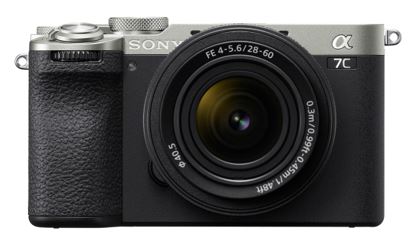 索尼 Alpha 7C II（ILCE-7CM2）机身与 SEL2860 镜头正面实物图