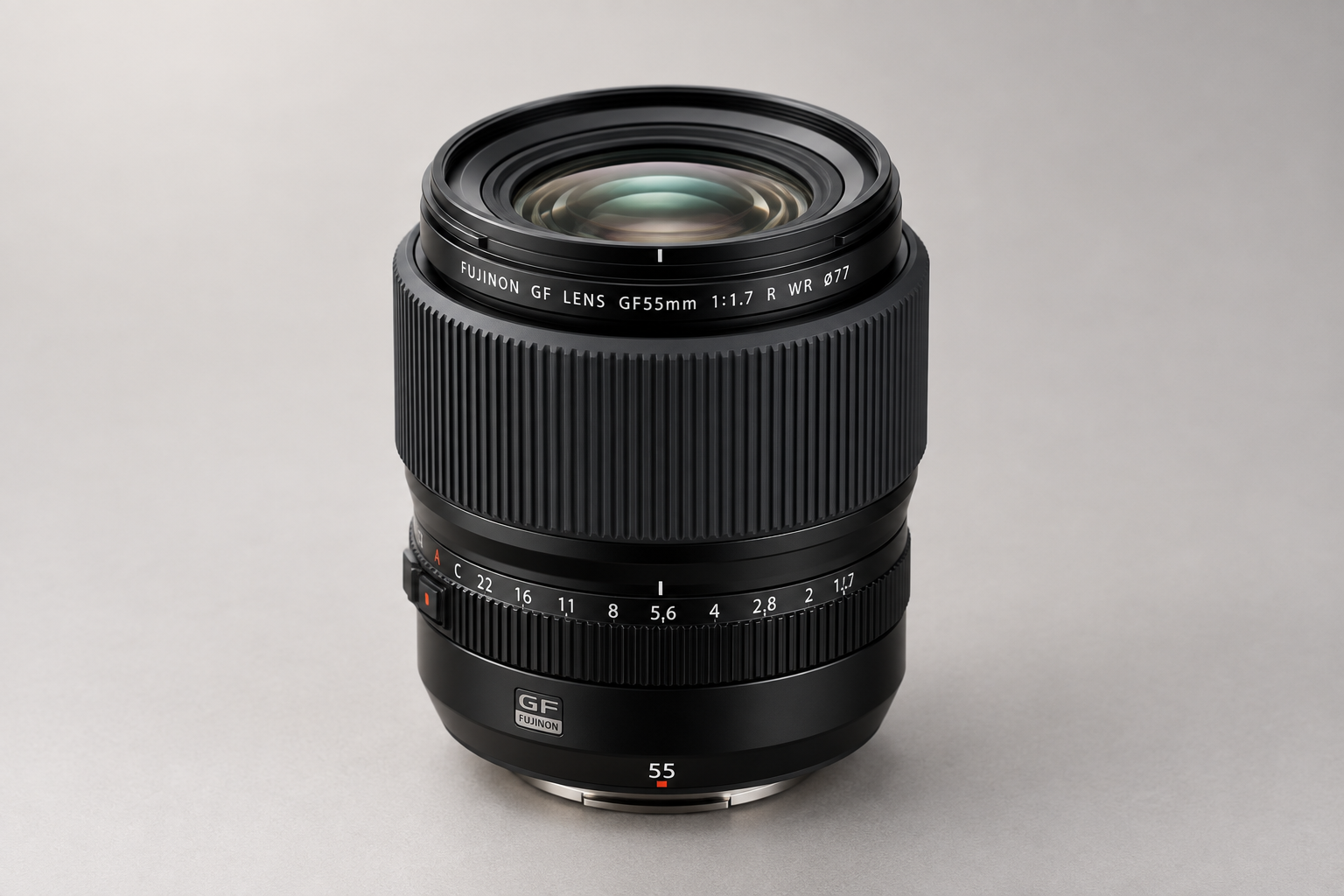 富士 FUJINON GF55mmF1.7 R WR 黑色中画幅定焦镜头型号图