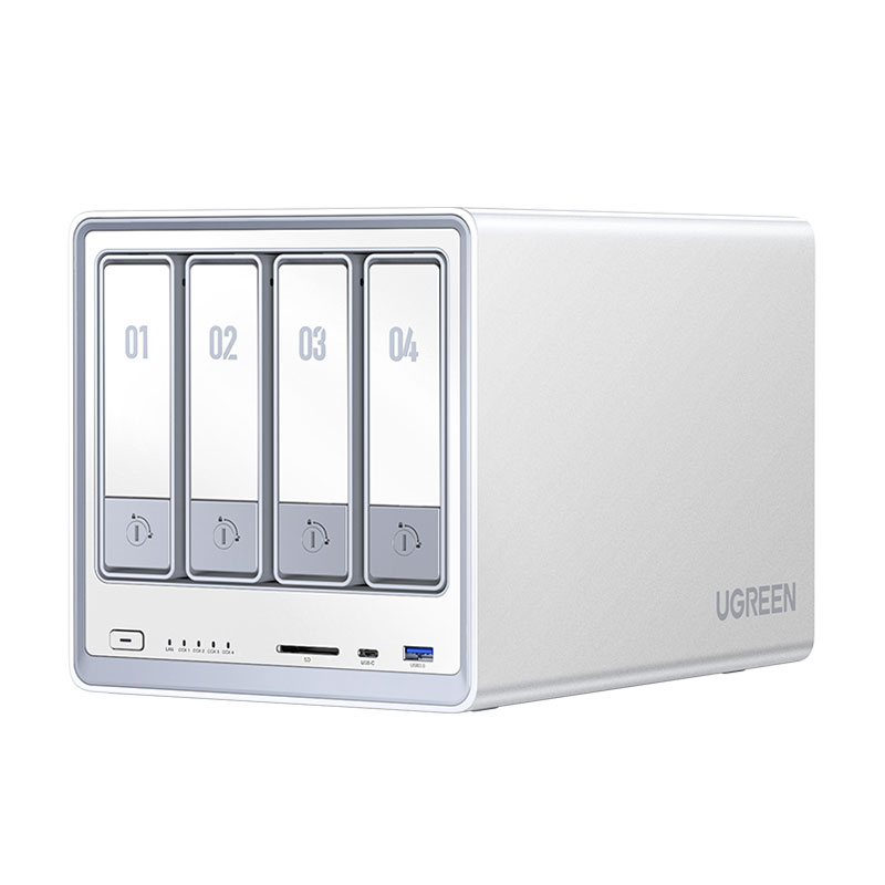 绿联 DXP4800 白色四盘位 NAS 官方商品图
