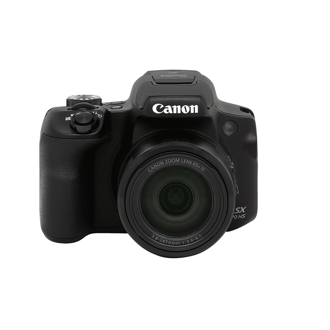 佳能 PowerShot SX70 HS 黑色长焦小型数码相机正面实物图