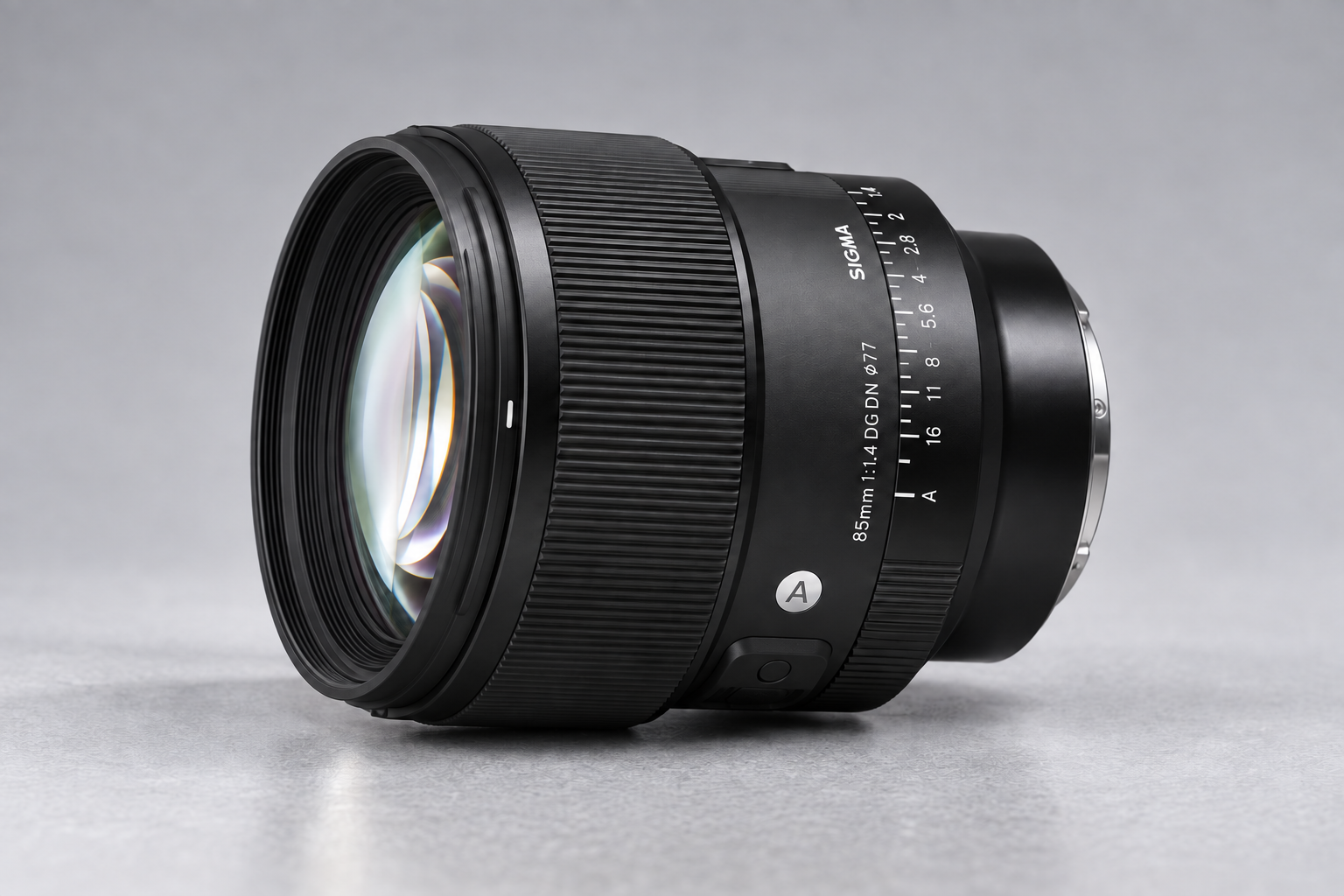 适马 85mm DG DN Art A020镜头及独立光圈环，横版型号图