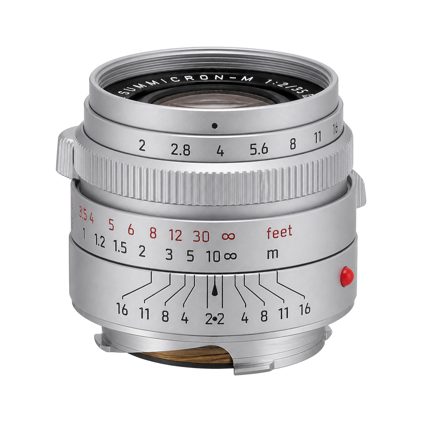 徕卡 summicron35mm f/2 第四代 (七片版、银色）型号图