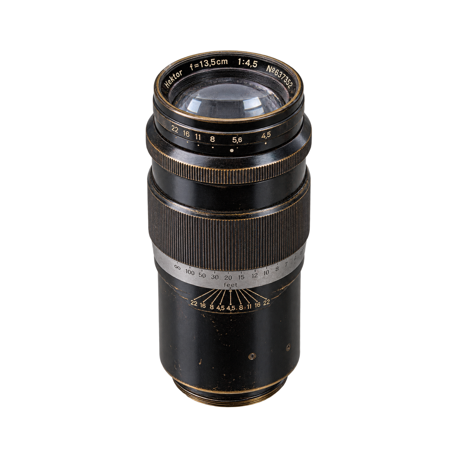 徕卡Hektor135mm/f4.5早期黑铜版本L39卡口型号图