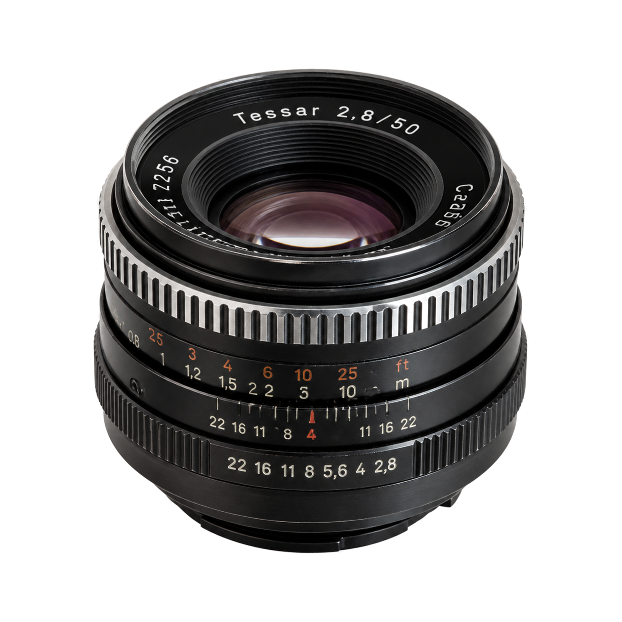 东德蔡司耶拿ZEISS JENA DDR TESSAR50mm/f2.8 M42罗口型号图