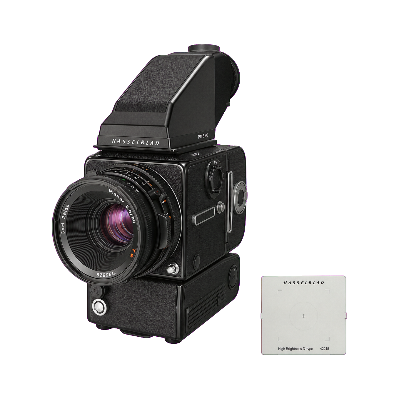 日本特供*星版哈苏553ELX+CF80mm/f2.8+后期款A12后背+哈苏PME90测光取景器+哈苏高亮D型42215对焦屏型号图