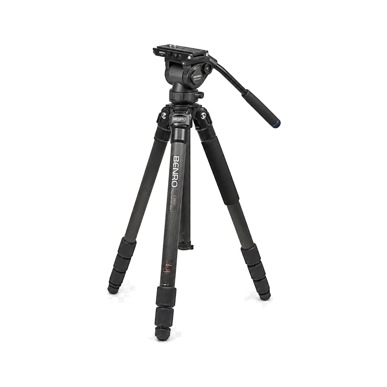 百诺BENRO C3580T三脚架+MVH500AH液压云台+BENRO LS280快装板型号图